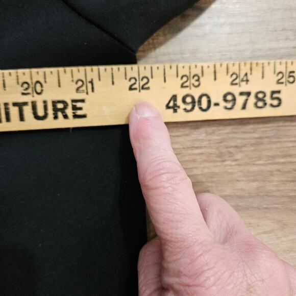 Garbe Luxe Jacket Womens Large Mixed Media Black Blue Snap Front Pockets Stretch - Picture 11 of 14